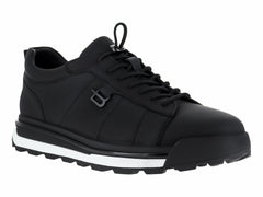 Tenis Buenissimo de Cuero Negro para Hombre
