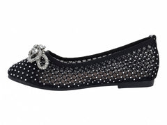 Zapatos Flats Roze Negros para Niña