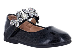 Zapatos Planos Roze Negros para Niña