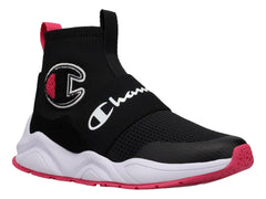Tenis Champion Rally Pro Negro y Rosa para Mujer