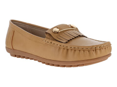 Zapatos Mocasines Comfort Fit Camel para Mujer