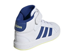 Tenis Adidas Grand Court Mid Blanco y Azul para Niño
