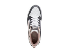 Tenis PUMA Rebound V6 Low Gris y Rosa para Mujer