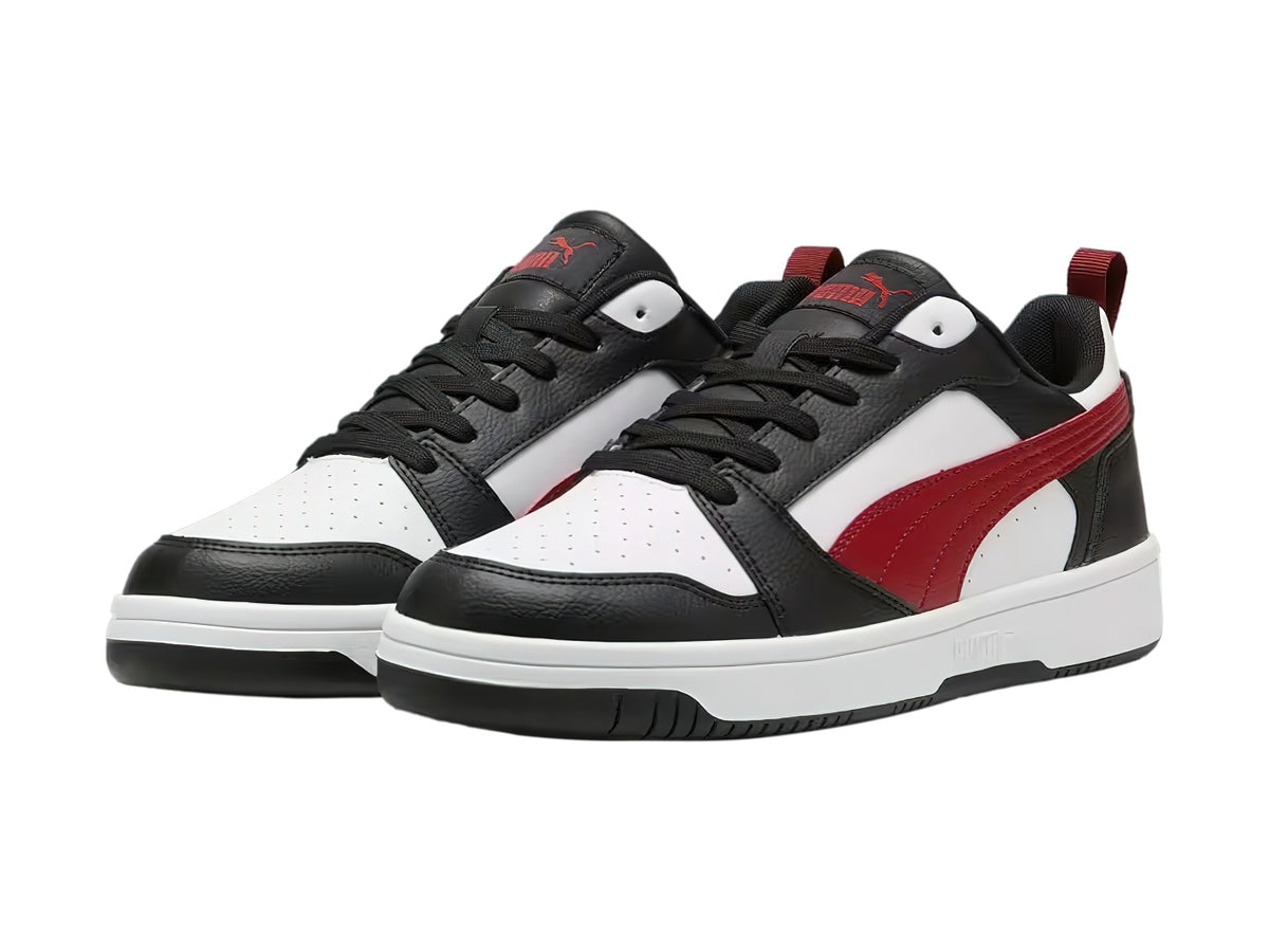 Tenis PUMA Rebound V6 Low Blanco con Rojo para Hombre