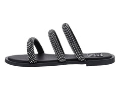 Sandalias Luna Rosa Negro Plata para Mujer