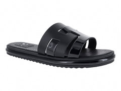 Sandalias Luna Rosa Negro Charol para Mujer