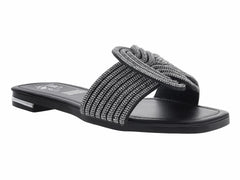 Sandalias Luna Rosa Negro Plata para Mujer