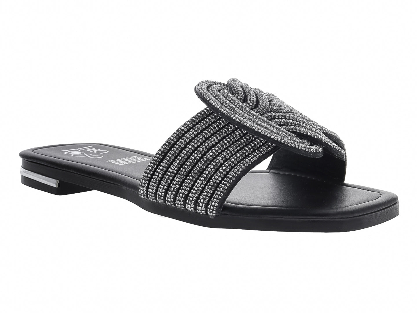 Sandalias Luna Rosa Negro Plata para Mujer