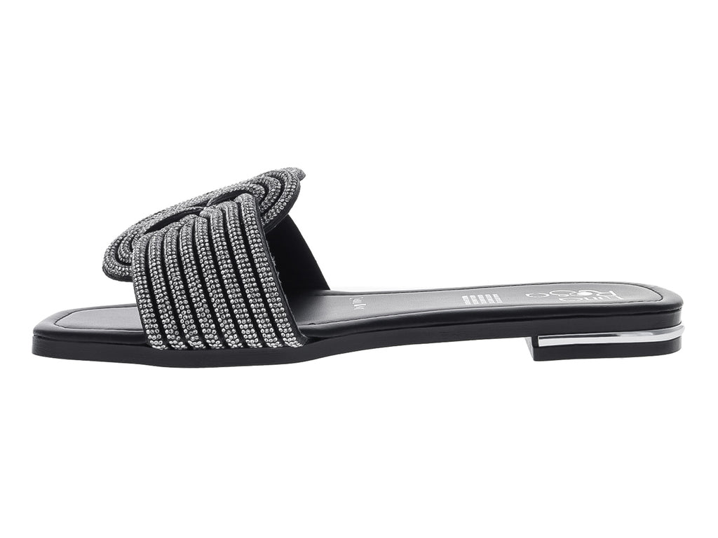 Sandalias Luna Rosa Negro Plata para Mujer