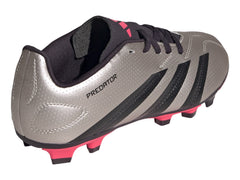 Tenis Adidas Predator Club FXG Plata para Niño