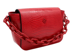Bolso Jaime Ibiza Rojo Croco para Mujer