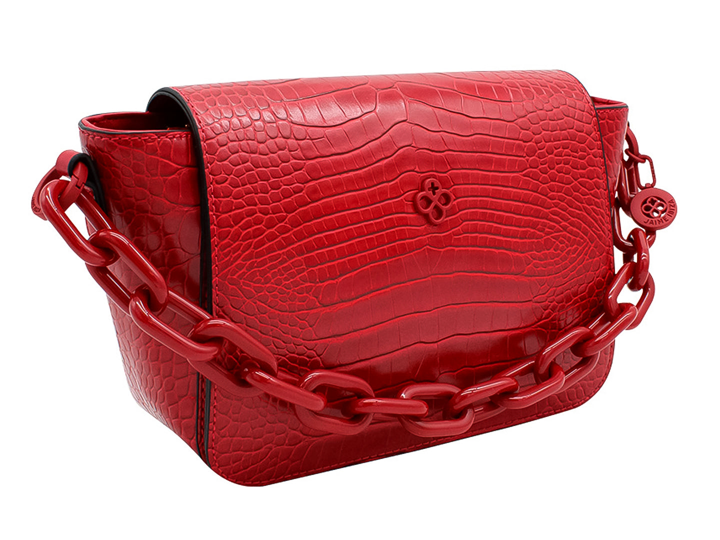 Bolso Jaime Ibiza Rojo Croco para Mujer
