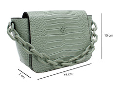 Bolso Jaime Ibiza Croco Aqua para Mujer