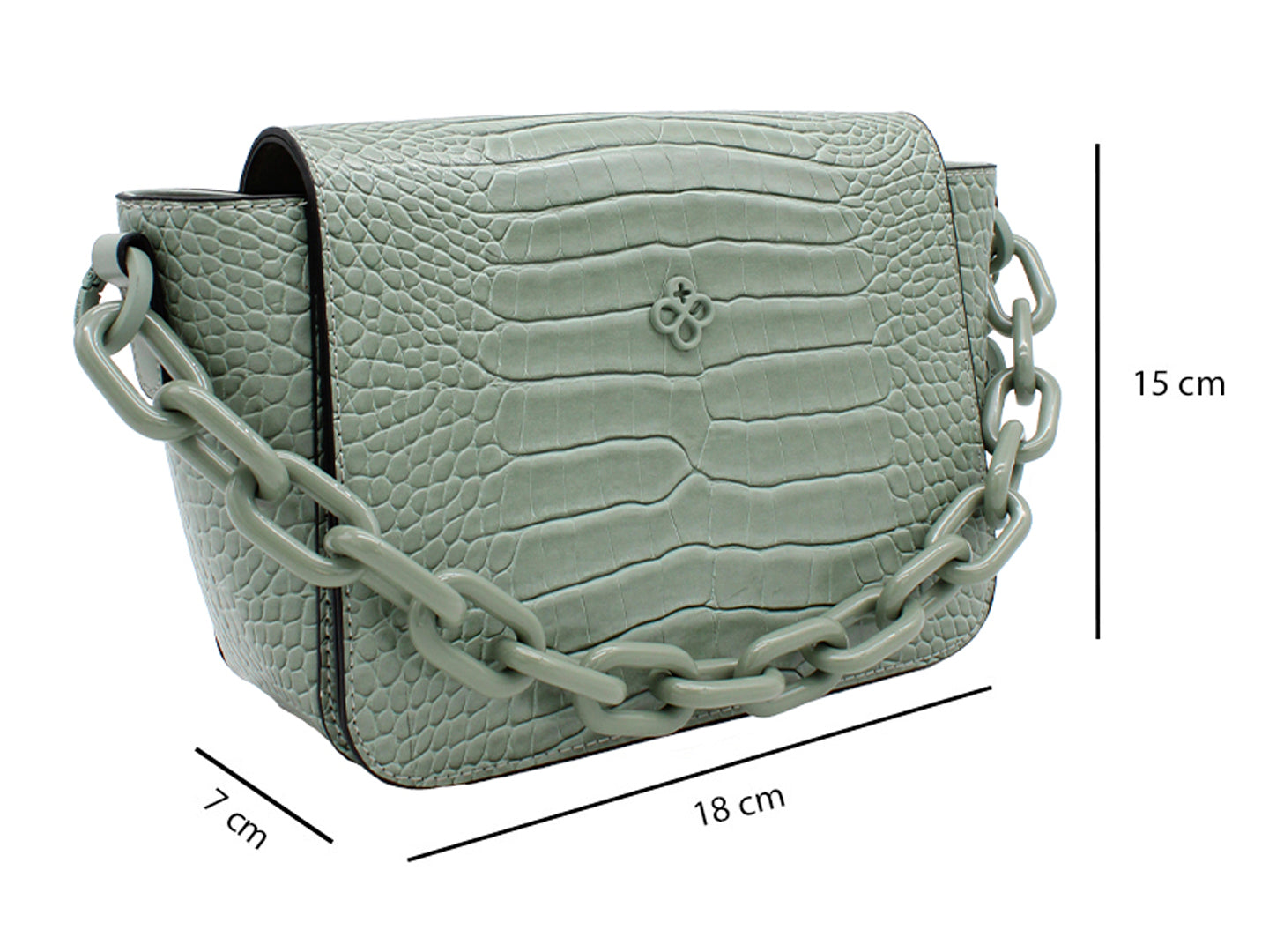 Bolso Jaime Ibiza Croco Aqua para Mujer
