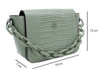 Bolso Jaime Ibiza Croco Aqua para Mujer