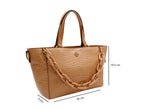 Bolsa de Hombro Jaime Ibiza Croco Miel para Mujer