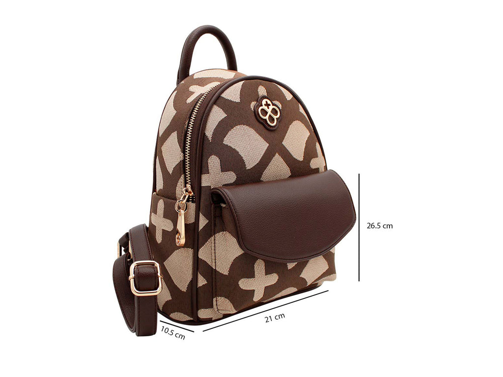 Mochila Jaime Ibiza Jacquard Chocolate para Mujer