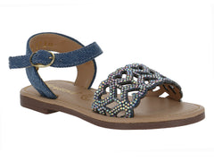 Sandalias Miroslava Azul de Mezclilla para Niña