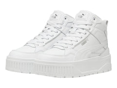 Tenis PUMA Karmen II Idol Mid Blancos y Plata para Mujer