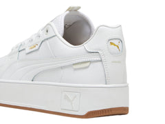Tenis PUMA Carina Street Lux Blanco y Oro para Mujer