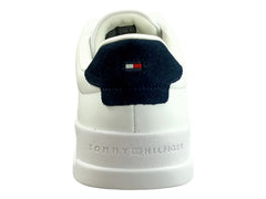 Tenis Tommy Hilfiger TH Court Leather Blanco y Azul para Hombre