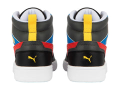 Tenis PUMA Rebound V6 Mid Blanco y Rojo para Niño