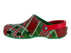 Sandalias Crocs C Estampado Navideño Rojo Verde 210752 Para Hombre
