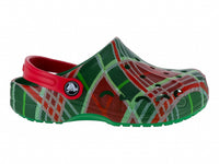 Sandalias Crocs Estampado Navideño Rojo Verde 210781 Para Niño