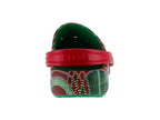 Sandalias Crocs Estampado Navideño Rojo Verde 210781 Para Niño