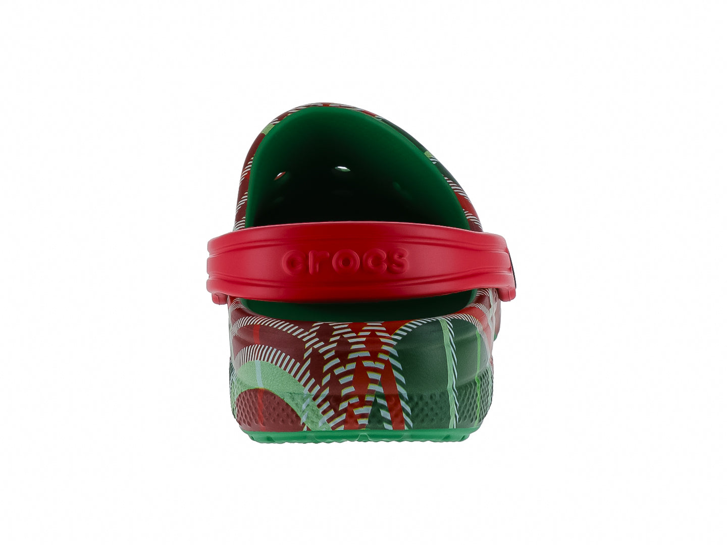 Sandalias Crocs Estampado Navideño Rojo Verde 210781 Para Niño