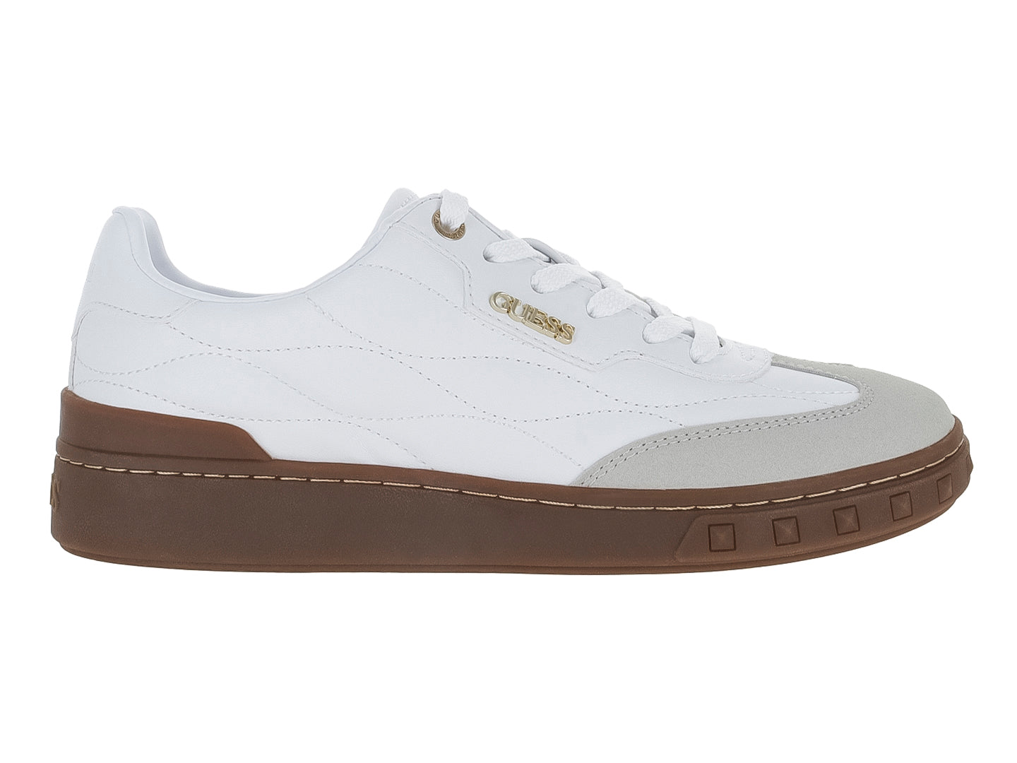 Tenis Guess Blanco Gri Iquilt Para Mujer