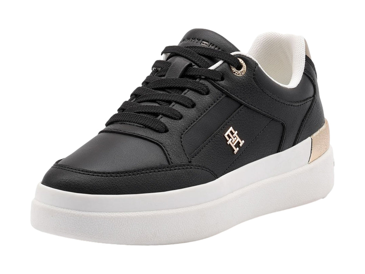 Tenis Tommy Hilfiger Court Negro para Mujer