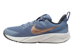Tenis Nike Star Runner 4 Azul y Bronce para Niño