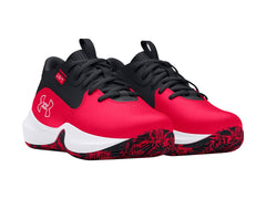 Tenis Under Armour PS Lockdown 7 Rojo y Negro para Niño