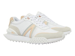 Tenis Lacoste L-Spin Deluxe Blanco y Rosa para Mujer