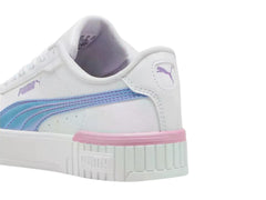 Tenis PUMA Carina 2.0 Blanco y Lavanda para Niña
