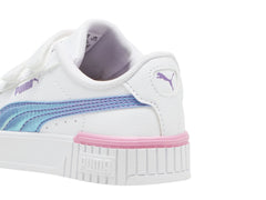 Tenis PUMA Carina 2.0 Bouncy Sky Blanco y Lavanda para Niña