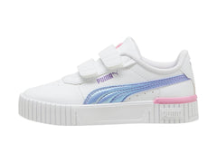 Tenis PUMA Carina 2.0 Bouncy Sky Blanco y Lavanda para Niña