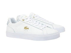 Tenis Lacoste Lerond Pro Blanco y Dorado para Mujer