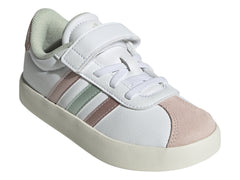 Tenis Adidas VL Court 3.0 K Blanco y Rosa para Niña