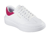 Tenis Skechers Court Classics Blanco y Fucsia para Mujer