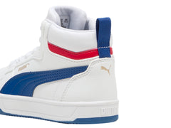 Tenis PUMA Caven 2.0 Mid Blanco y Azul para Niño