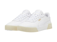 Tenis PUMA Carina 2.0 Blanco y Oro para Mujer