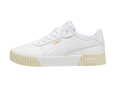 Tenis PUMA Carina 2.0 Blanco y Oro para Mujer