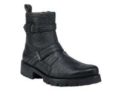 Botas Cuadra de Avestruz Negro para Hombre