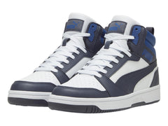 Tenis PUMA Rebound V6 Gris y Azul para Hombre