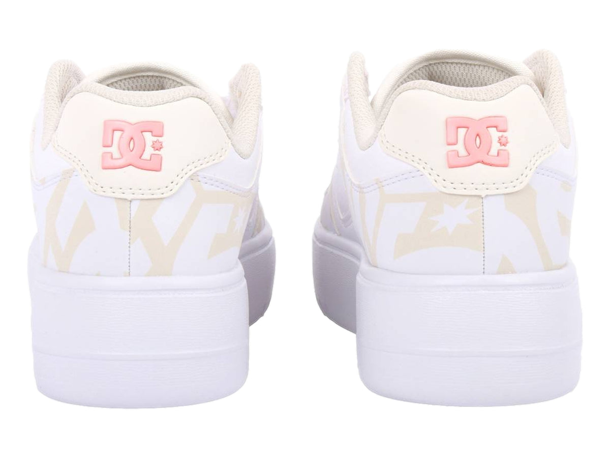 Tenis DC Shoes Manteca 4 Platform Blanco y Rosa para Mujer