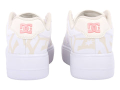 Tenis DC Shoes Manteca 4 Platform Blanco y Rosa para Mujer
