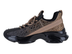 Tenis Steve Madden Mistic Negro y Dorado para Mujer