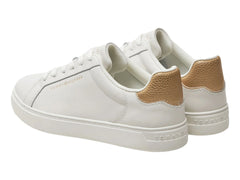 Tenis Tommy Hilfiger Essential Court Metallic Ecru para Mujer